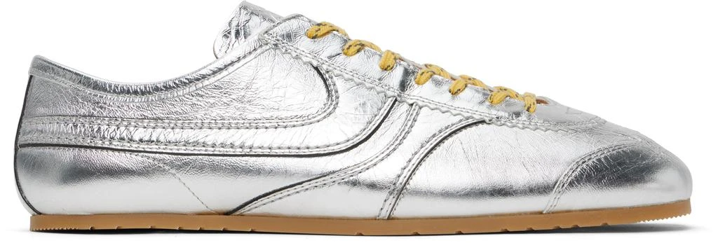 Dries Van Noten Silver Leather Sneakers 1