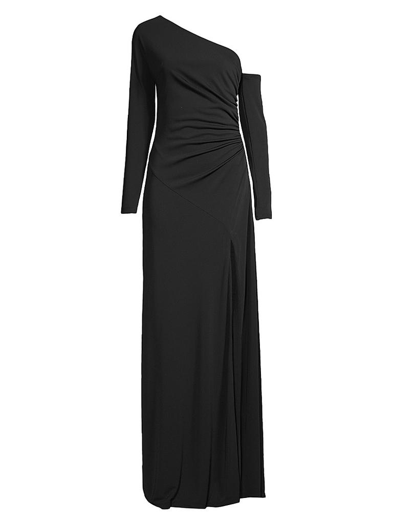 Donna Karan Women's Straight-Neck Chiffon-Sash Gown - Free