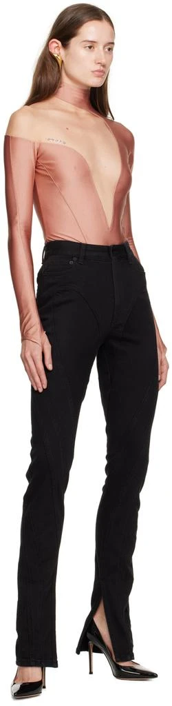 Mugler Black Spiral Jeans 4