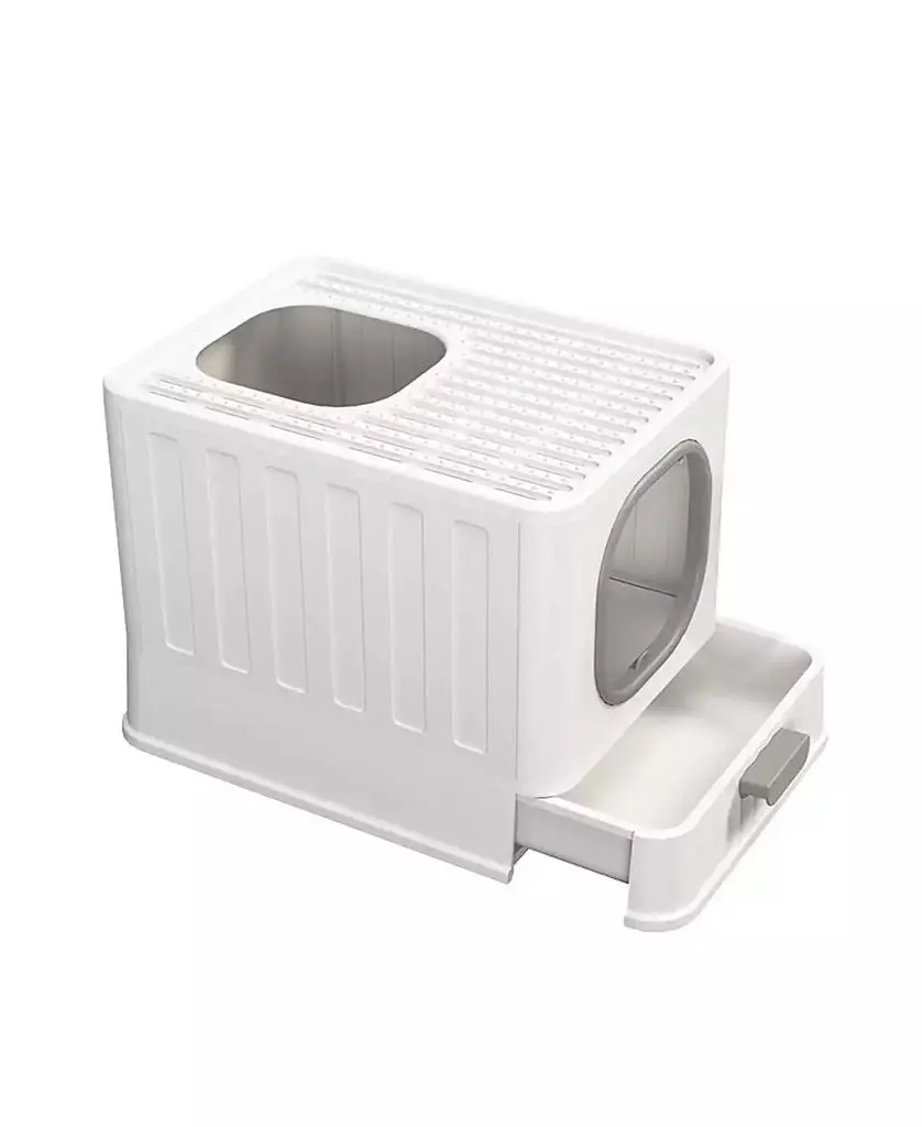 BINGOPAW Drawer Cat Litter Box With Anti-Splash Front Entry & Scoop