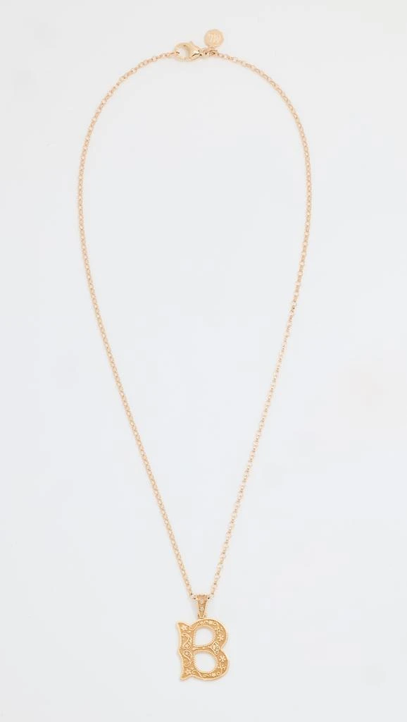 Marlo Laz 14k Small Southwestern Initial Charm 1.8 Rolo Chain For Charm  B 3