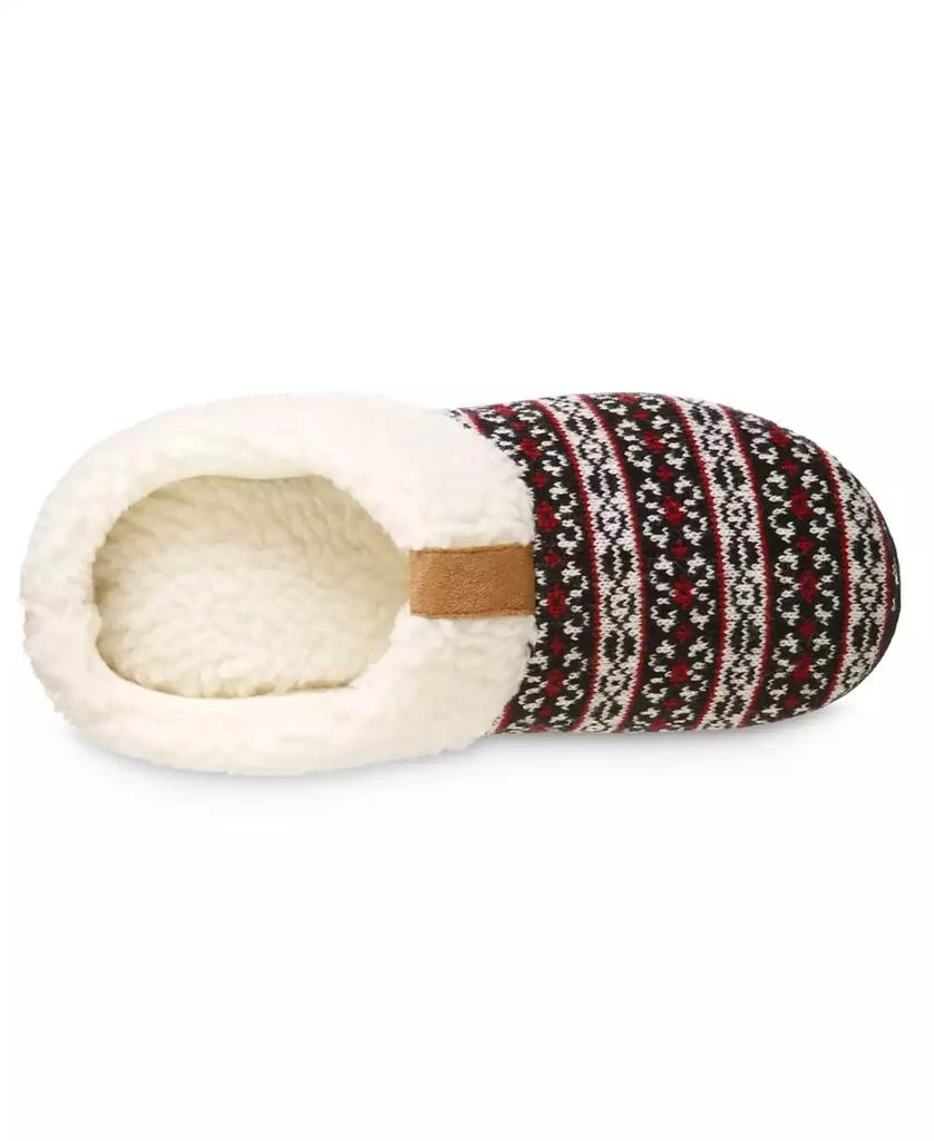 Isotoner Signature Women's Fairisle Knit Braelyn Hoodback Slippers 3