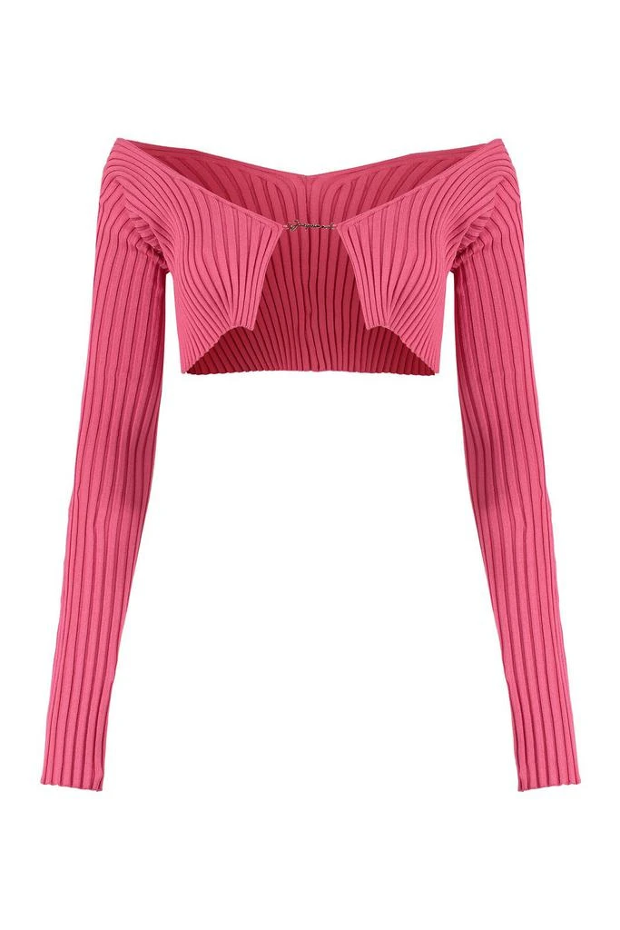 Jacquemus Jacquemus Pralù Cropped Knitted Cardigan 1