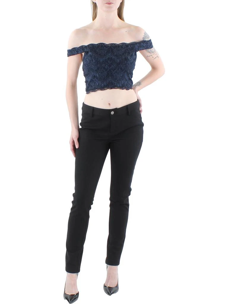 Speechless Juniors Womens Lace Glitter Cropped 1