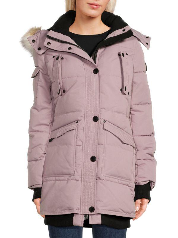 NOIZE Faux Fur Trim Parka