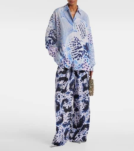 Dries Van Noten Printed high-rise wide-leg pants 2