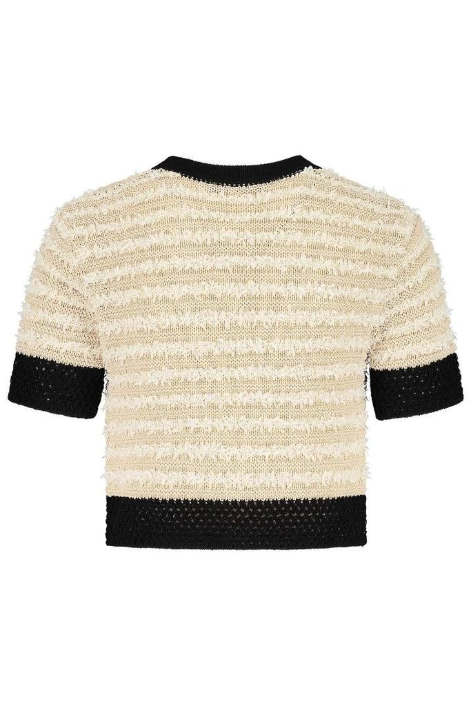 Balmain Balmain Kids Button Detailed Straight Hem Knitted Top 2