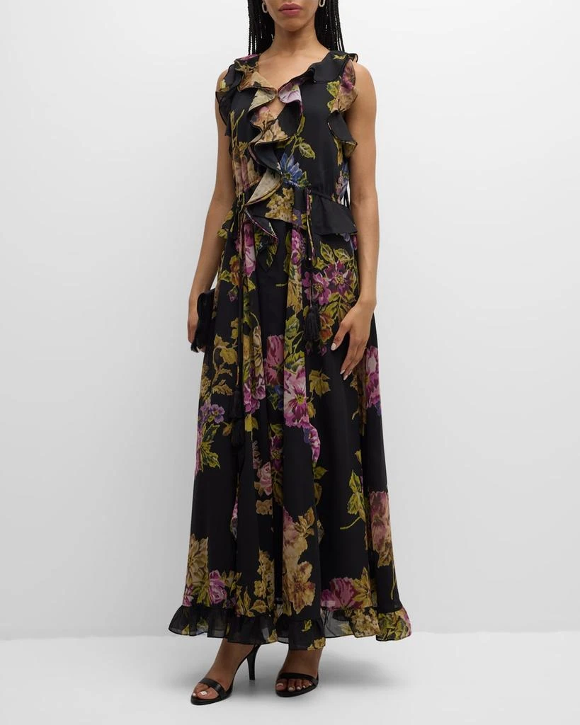 Kobi Halperin Lesley Floral-Print Ruffle Maxi Dress 3
