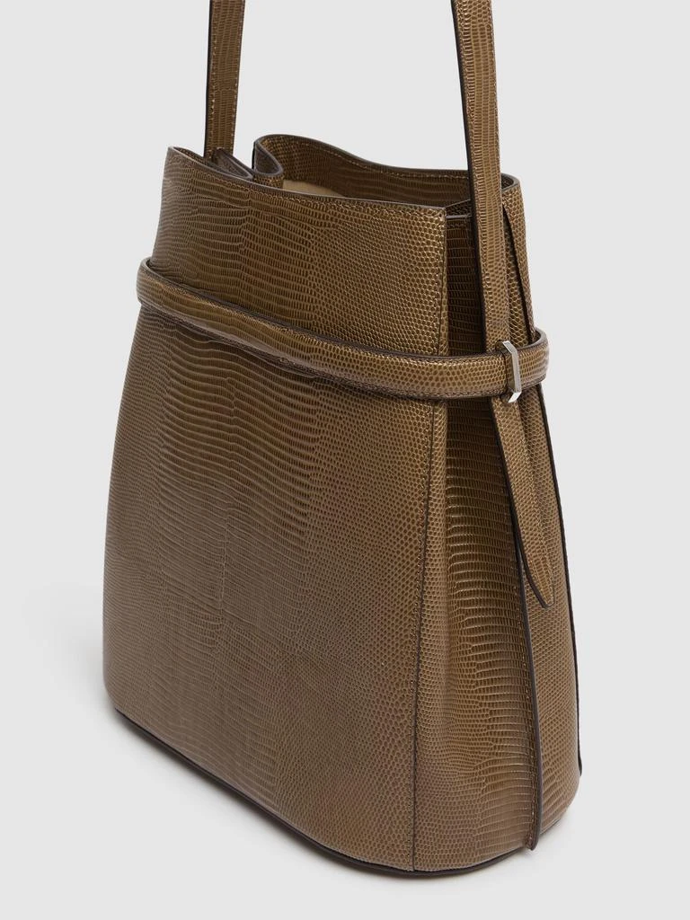 Totême Belted Lizard-embossed Bucket Bag 4
