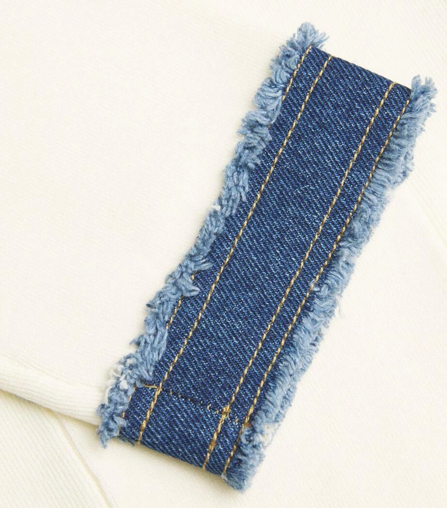 Sandro Paris Knit Denim-Trim Jacket 5