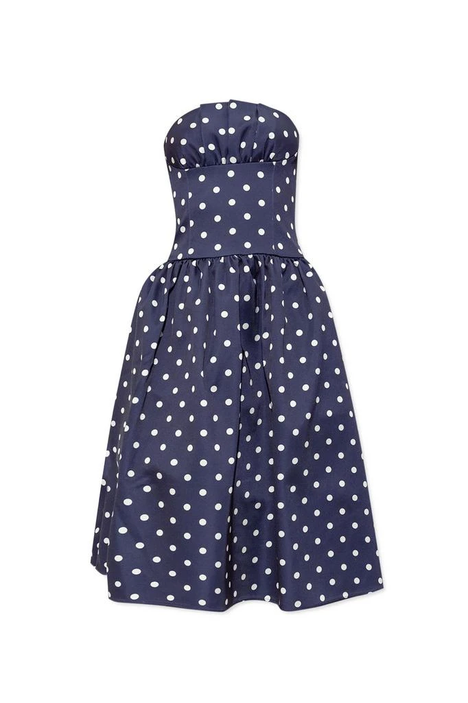 Self Portrait Self-Portrait Polka Dot Satin Midi Dress 1