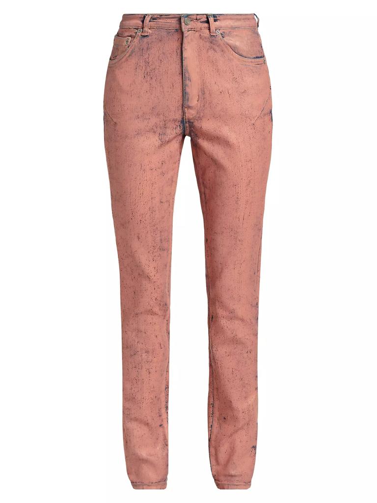 Purple Brand Twisted Coated Baggy Wide Leg Jeans - Pants