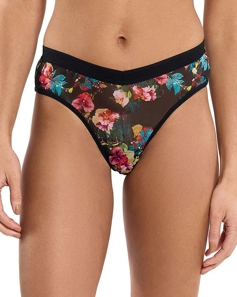 Hanky Panky Mesh High Cut Thong Panties 1