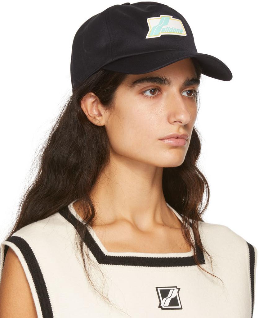 We11done Navy Logo Wappen Cap