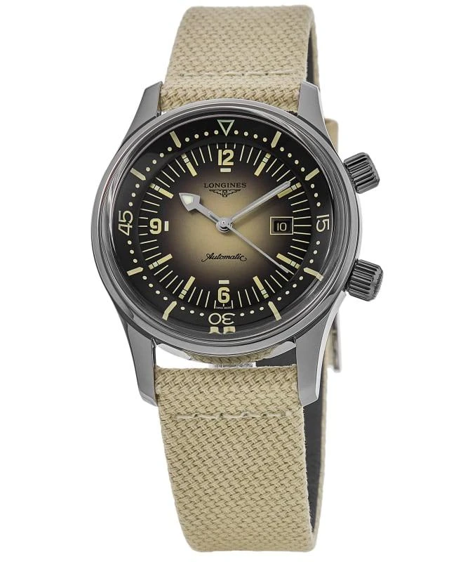 Longines Longines Legend Diver Beige Dial Fabric Strap Women's Watch L3.374.4.30.2 1