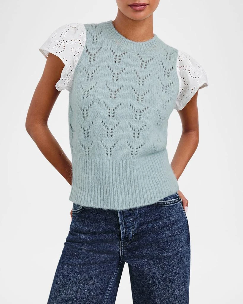 Rails Everly Pointelle Knit Flutter-Sleeve Top 4