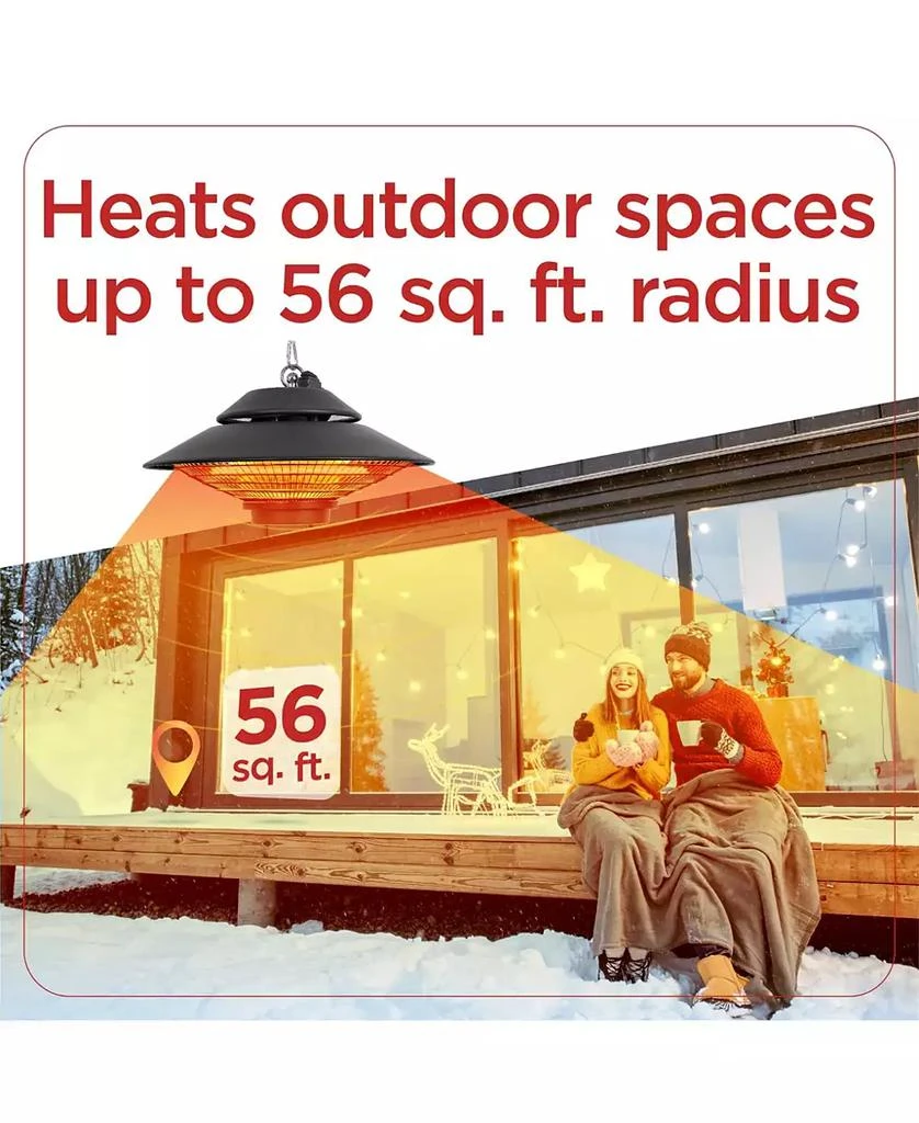 Black & Decker Black and Decker Patio Electric Heater for Ceiling, Heater for Outside with Remote Control 3