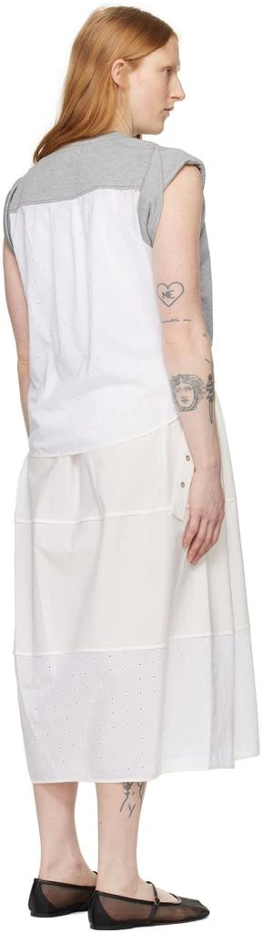 3.1 Phillip Lim Gray & White Rolled Sleeve Midi Dress 3