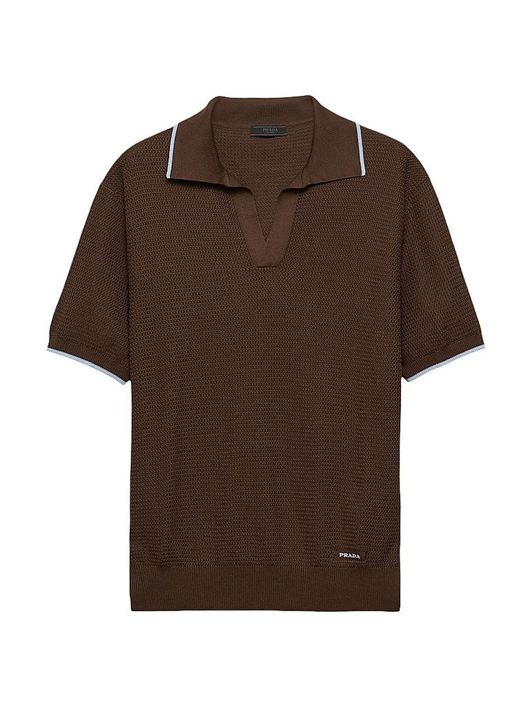 Prada Silk and Cotton Polo Shirt - Polo Shirts - Free