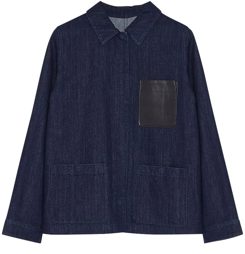 Yves Salomon Denim and leather jacket 1