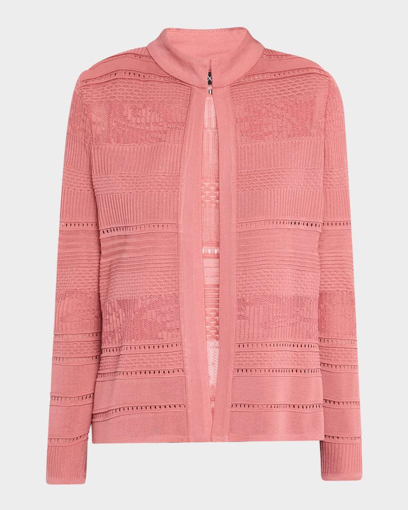 Misook Heritage Multi-Stitch Tonal Knit Jacket