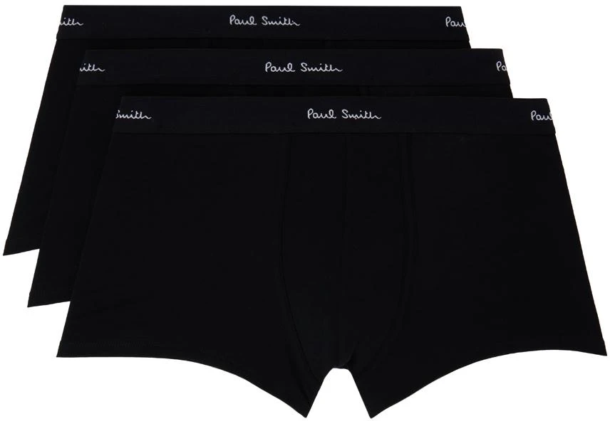 Paul Smith Three-Pack Black Logo Boxer Briefs 1