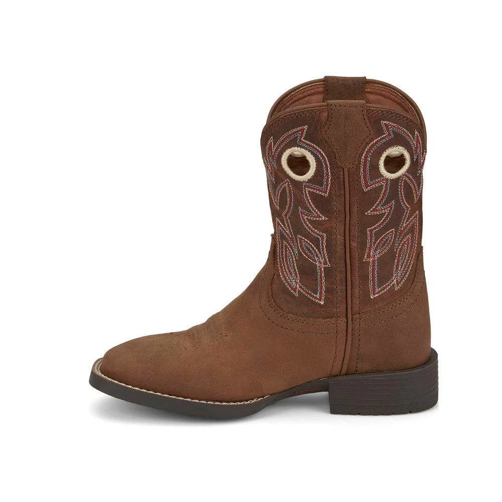 Justin Boots Bowline Wide Square Toe Cowboy Boots (Toddler-Big Kid) 3