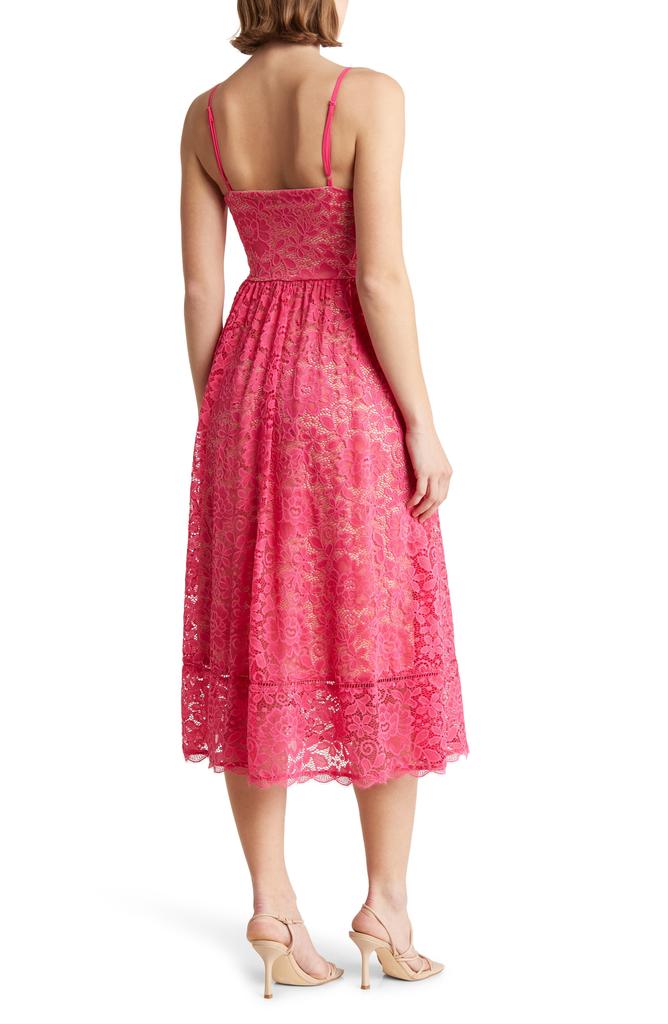 Crochet Stretch Lace Midi Dress