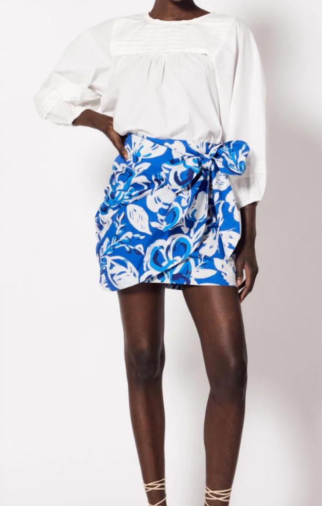 Cleobella Serenity Mini Skirt In Azure