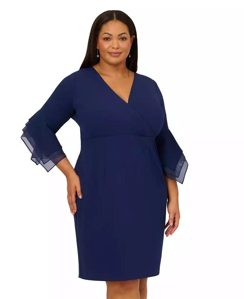 Adrianna Papell Plus Size 3/4-Sleeve Sheath Dress 3