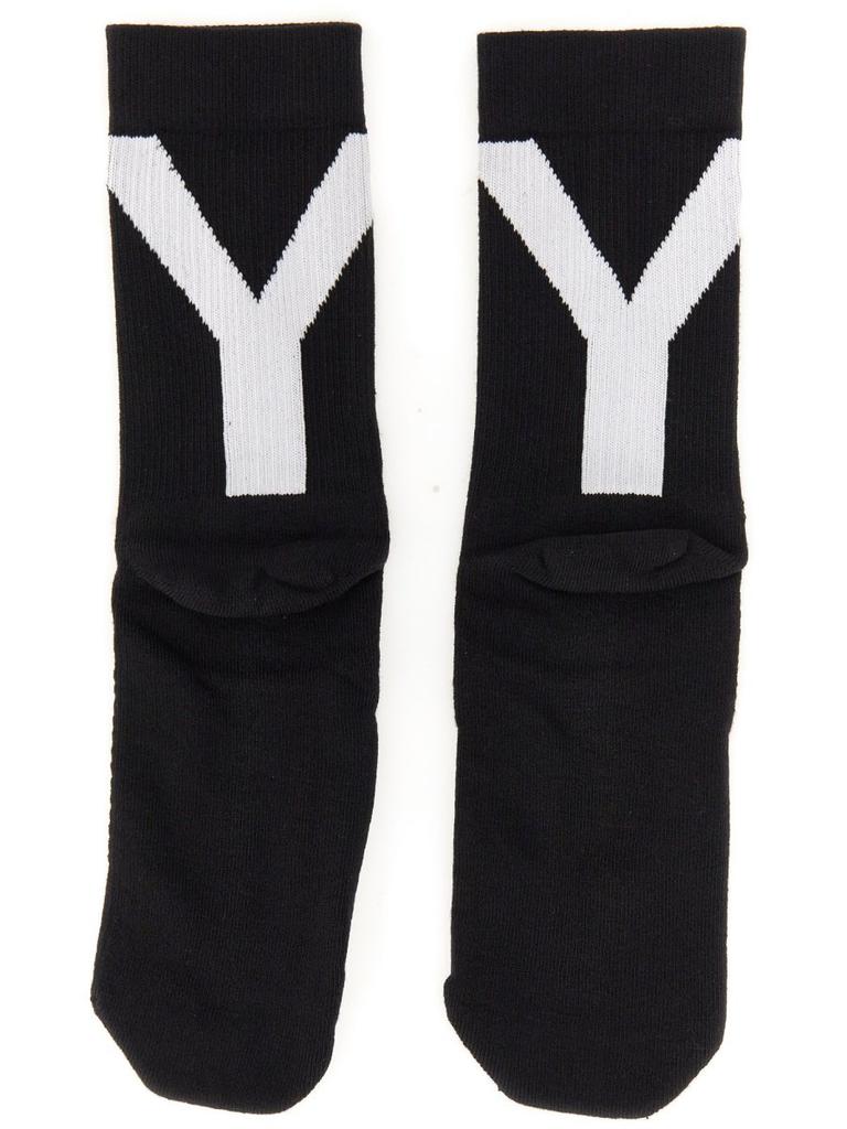 Y-3 Y-3 Logo Intarsia-Knitted Ankle Length Socks