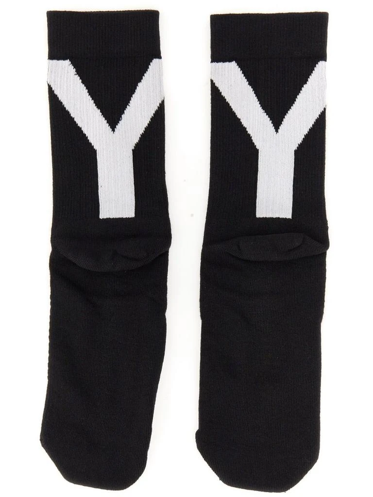 Y-3 Y-3 Logo Intarsia-Knitted Ankle Length Socks 2