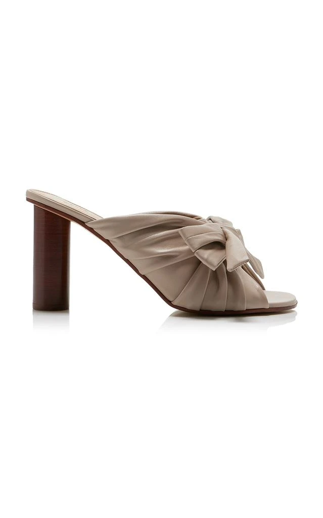JW Anderson JW Anderson - Bow-Detailed Leather Sandals - Taupe - IT 36 - Moda Operandi 1