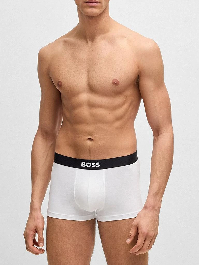 Hugo Boss Three-Pack of Stretch-Cotton Trunks with Logo Waistbands 2
