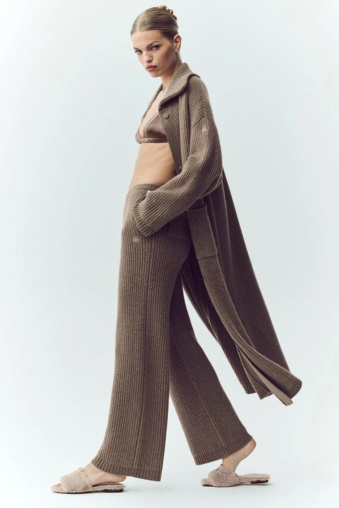 Alo Cashmere High-Waist Northstar Straight Leg Pant - Frosted Pink 6