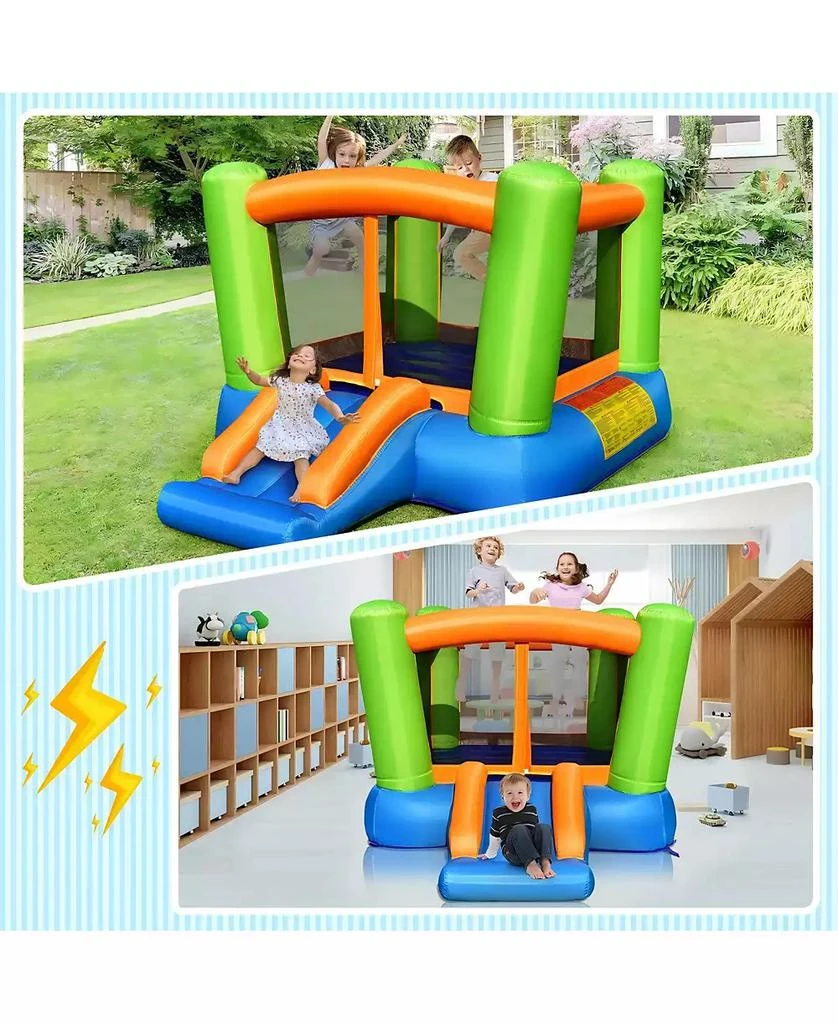 HONGGE Kids Inflatable Bounce House for Indoor and Outdoor Play without Blower 7