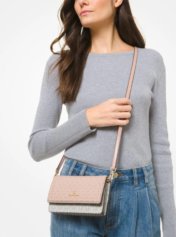 Michael Kors Jet Set Small Two-Tone Logo Smartphone Crossbody Bag 4