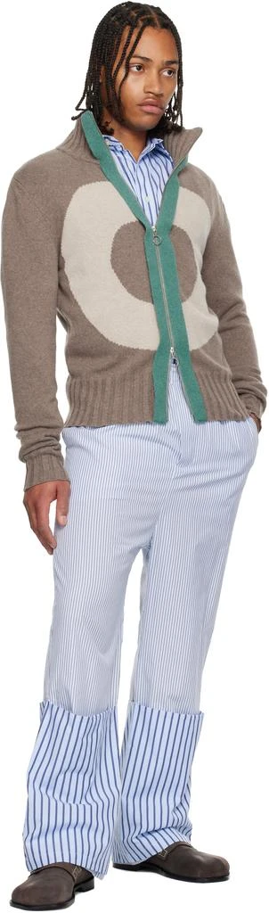 Edward Cuming Blue Turn-Up Trousers 4