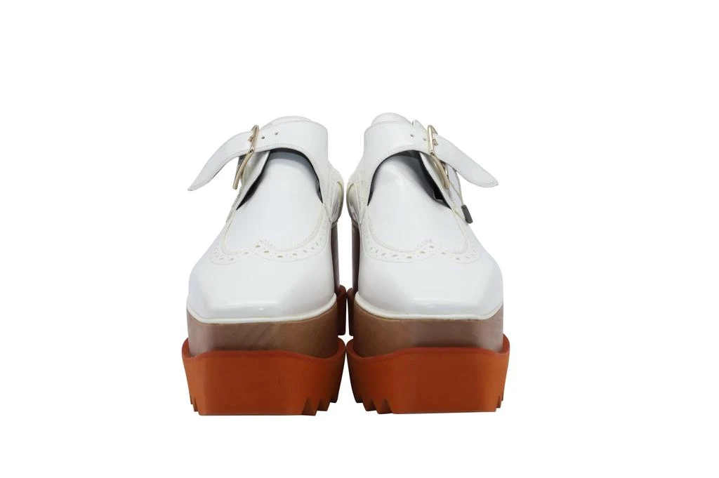 Stella McCartney Stella McCartney Scarpa Dana Platform Brogue in White Faux Leather 3