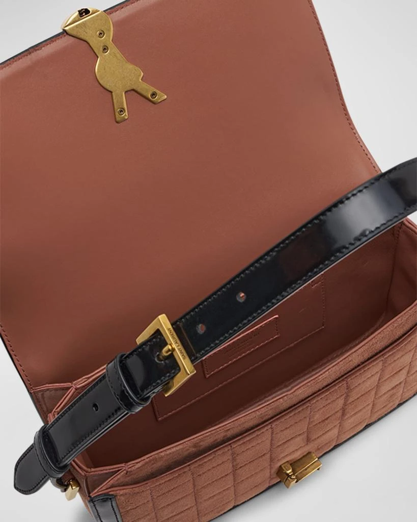 Yves Saint Laurent Solferino Medium YSL Crossbody Bag in Quilted Suede And Spazzolato Leather 3