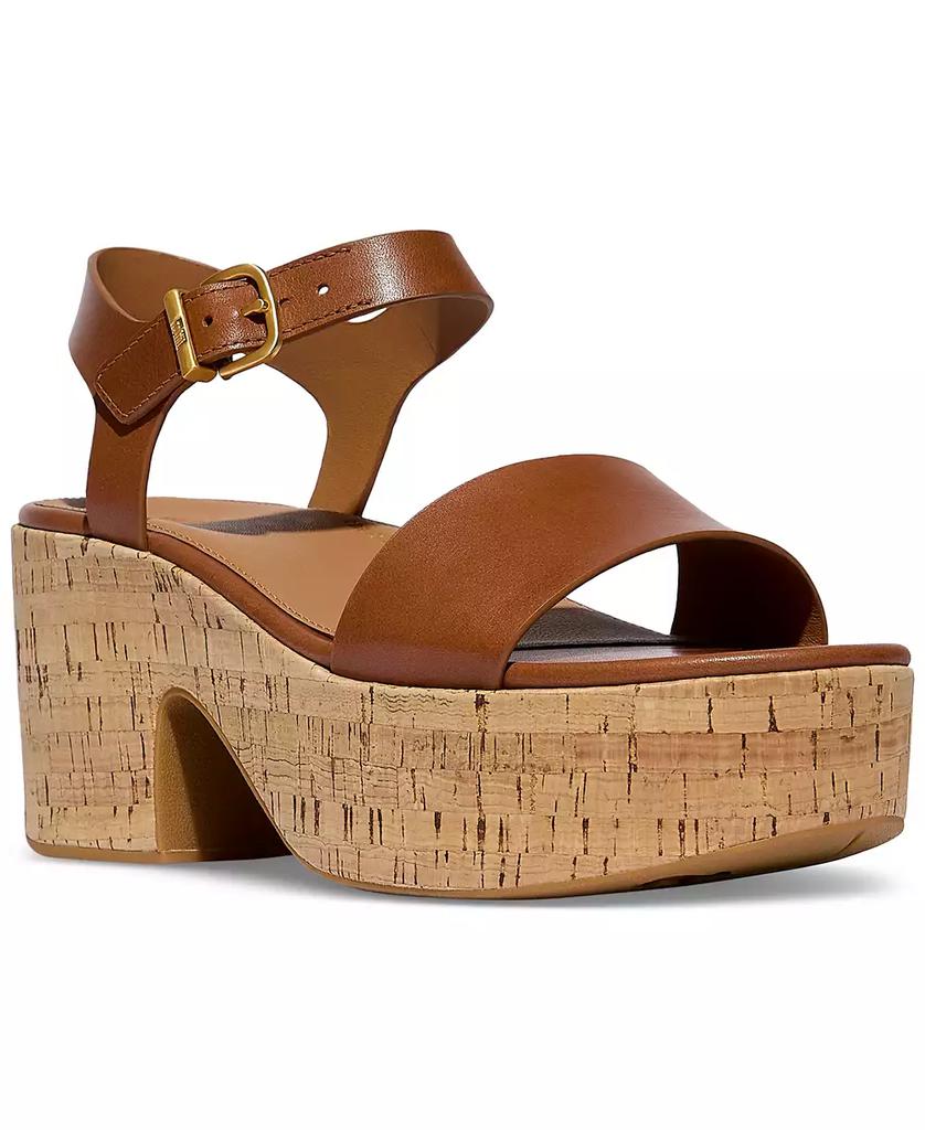 FitFlop Women's Strappy Leather Cork Platform Sandals