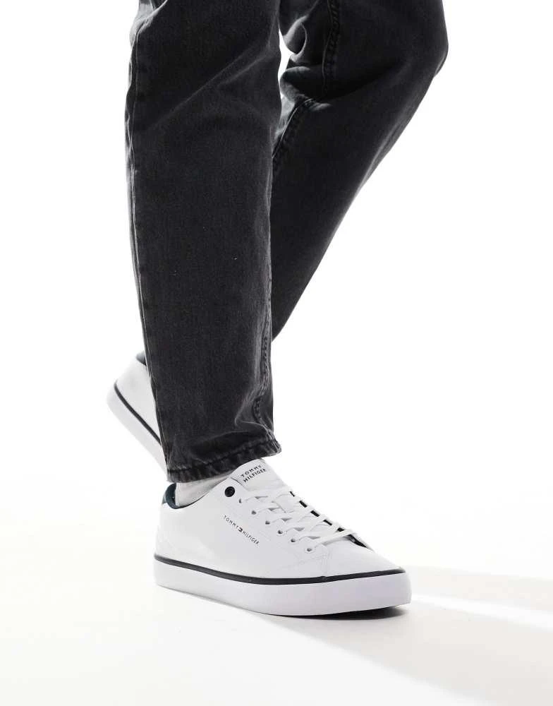 Tommy Hilfiger Tommy Hilfiger vulcanised leather trainers in white 5