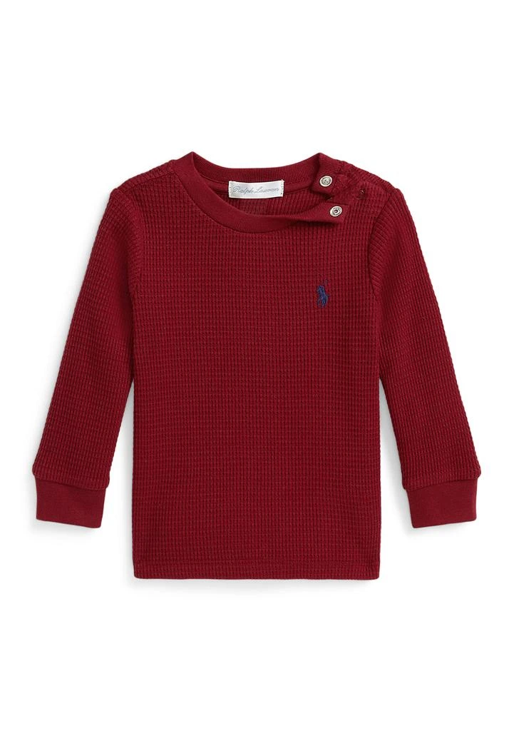 Ralph Lauren Baby Boys Waffle-Knit Cotton Long-Sleeve T-Shirt