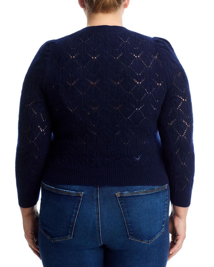 AQUA AQUA 100% Cashmere Crewneck Cardigan Sweater - Exclusive 8