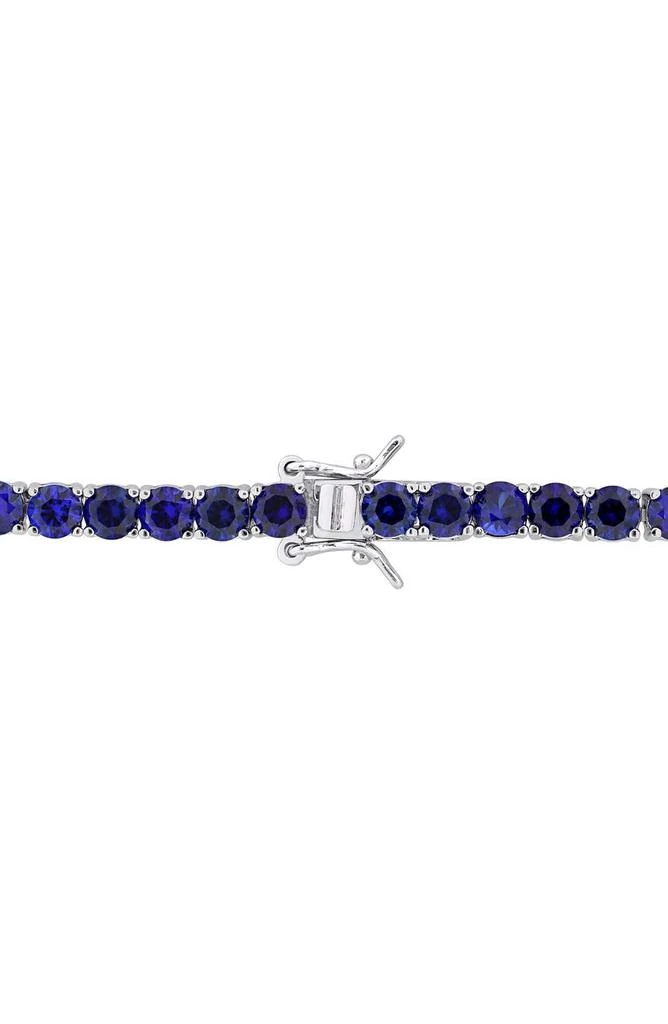 DELMAR Lab Created Blue Sapphire Tennis Bracelet 3