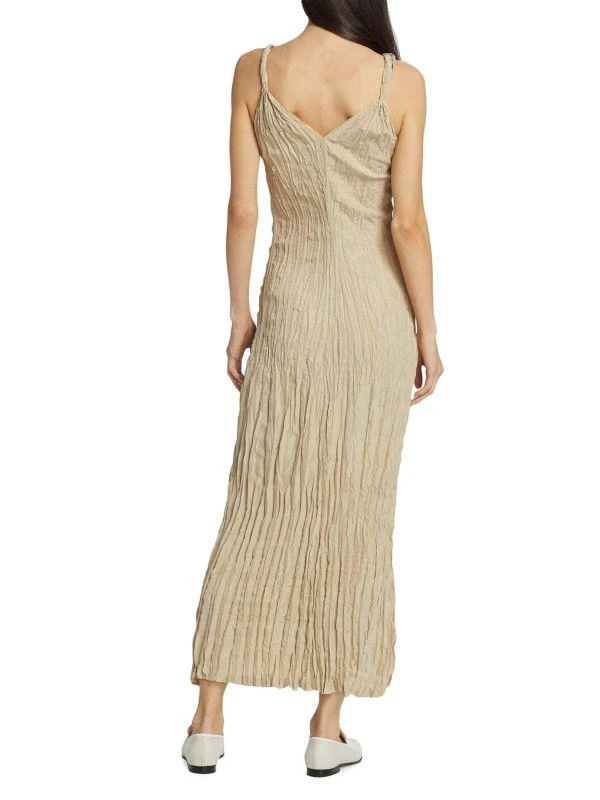 Totême Twisted Crinkled Silk Maxi Dress 2