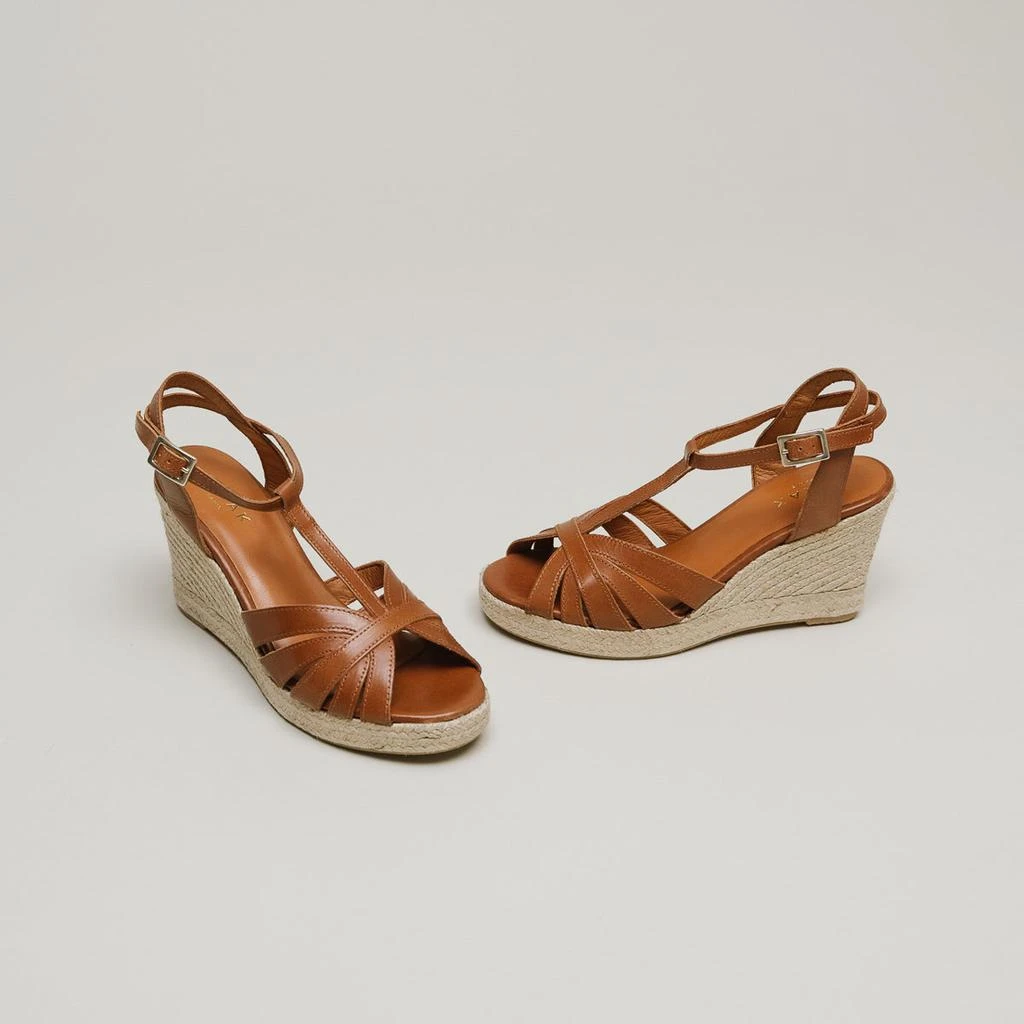 预计3周后发货 JONAK Jonak - Espadrilles Magnolia Cuir  - Cognac 3