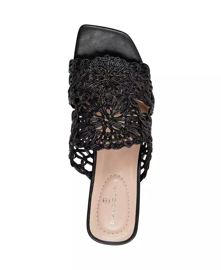 Bandolino Women's Melvana Woven Kitten Heel Sandals 4