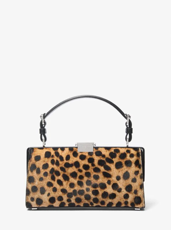 Michael Kors Gwyneth Cheetah Print Calf Hair Shoulder Bag 1