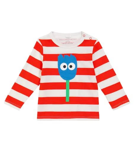 Stella McCartney Baby printed striped cotton top